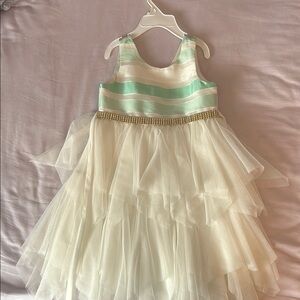 Couture Princess Cream and Mint Dress